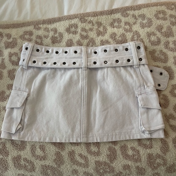 Princess Poly ICONIC CARGO MINI SKIRT WHITE - Picture 3 of 5